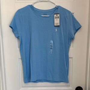 Polo by Ralph Lauren Women's Light Blue Short Sleeve Tee